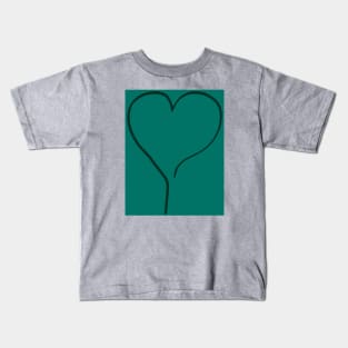 My Green Heart on the right line  - Oneliner Kids T-Shirt